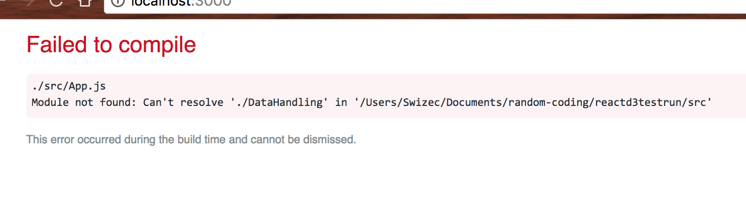 DataHandling.js not found error overlay