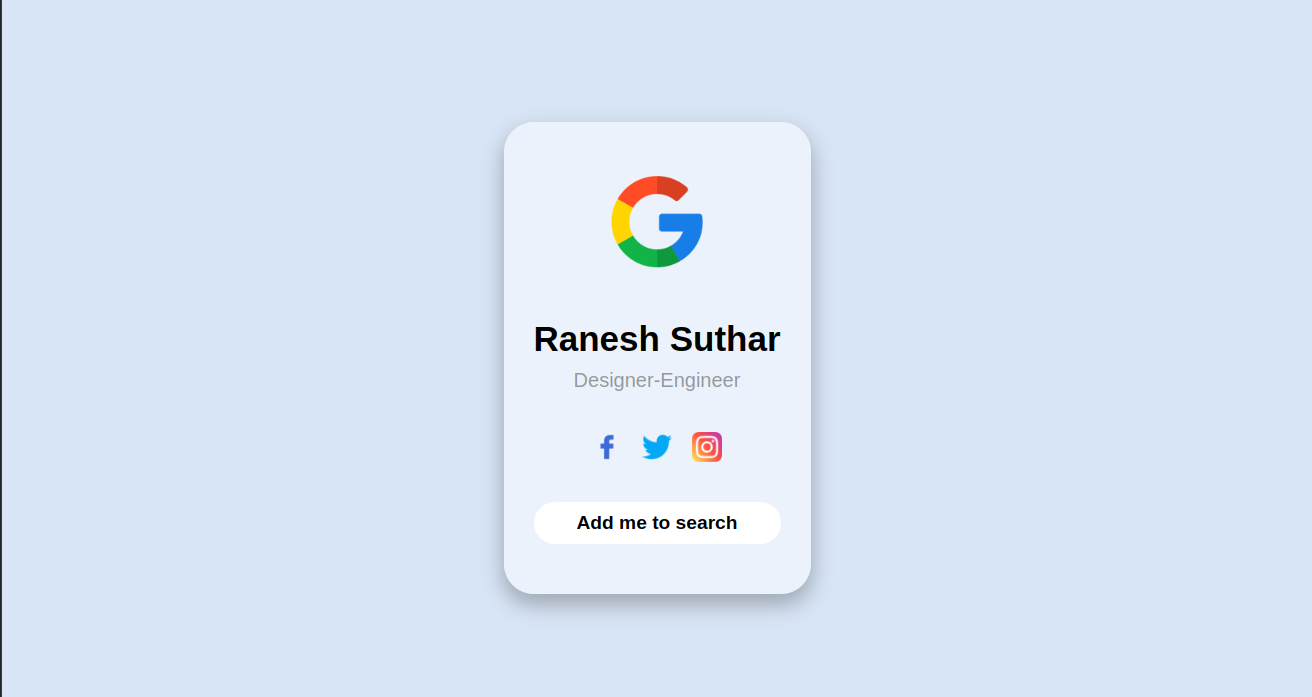 Google profile card