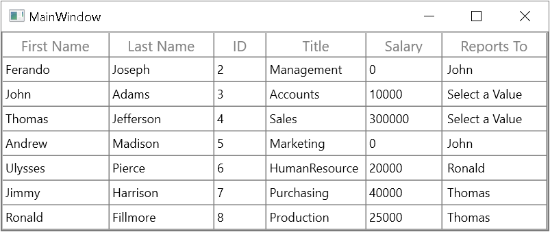 How To Set The Default Display Text For Gridcomboboxcolumn In WPF ...