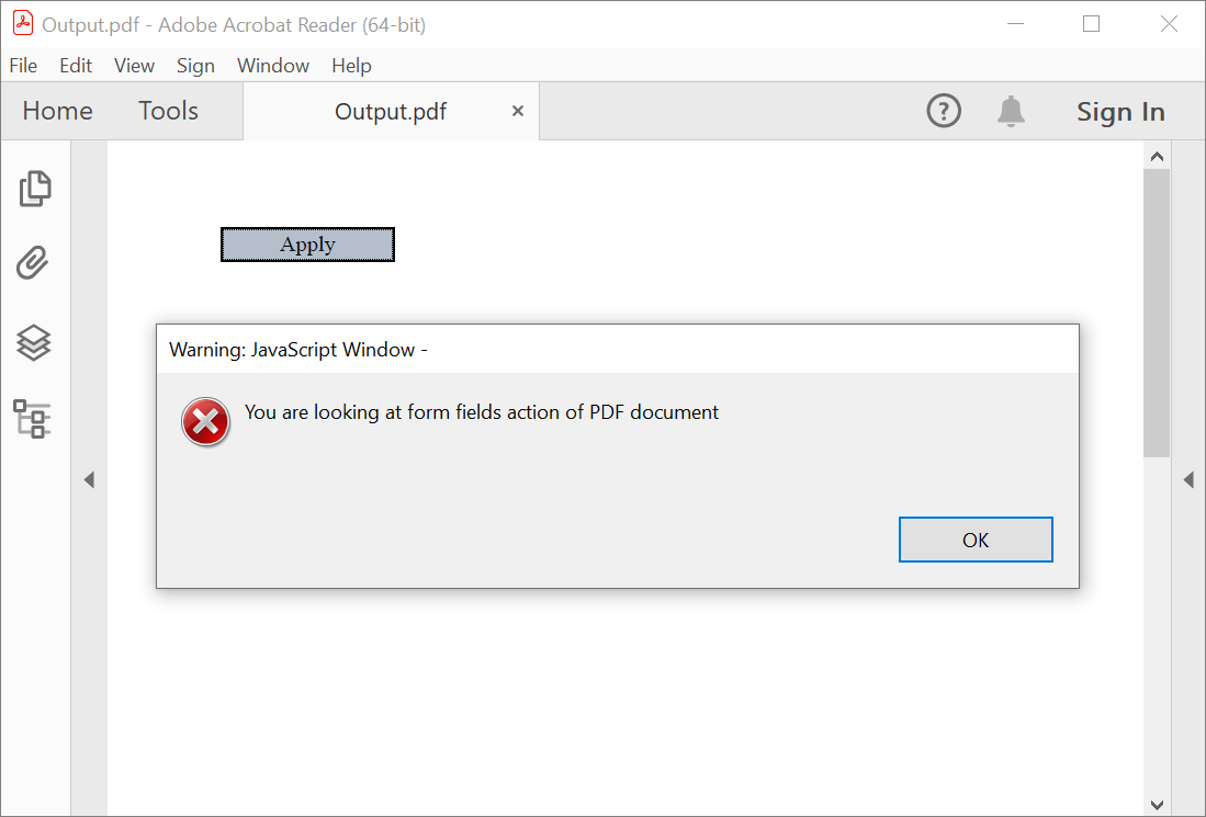 Filled PDF Form