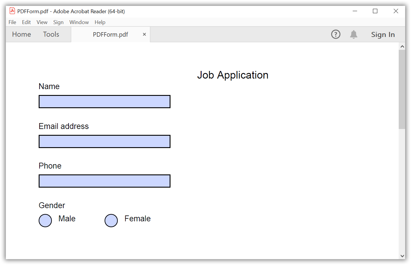 PDF Form