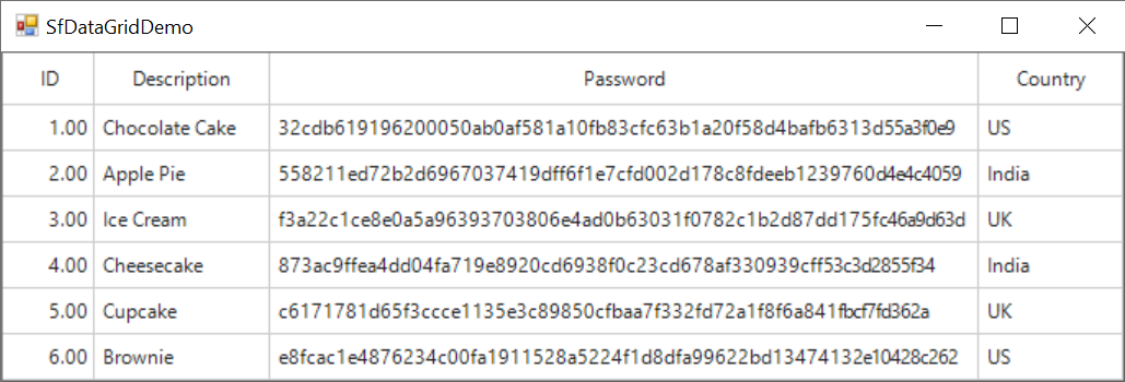 Shows the Hash calculation