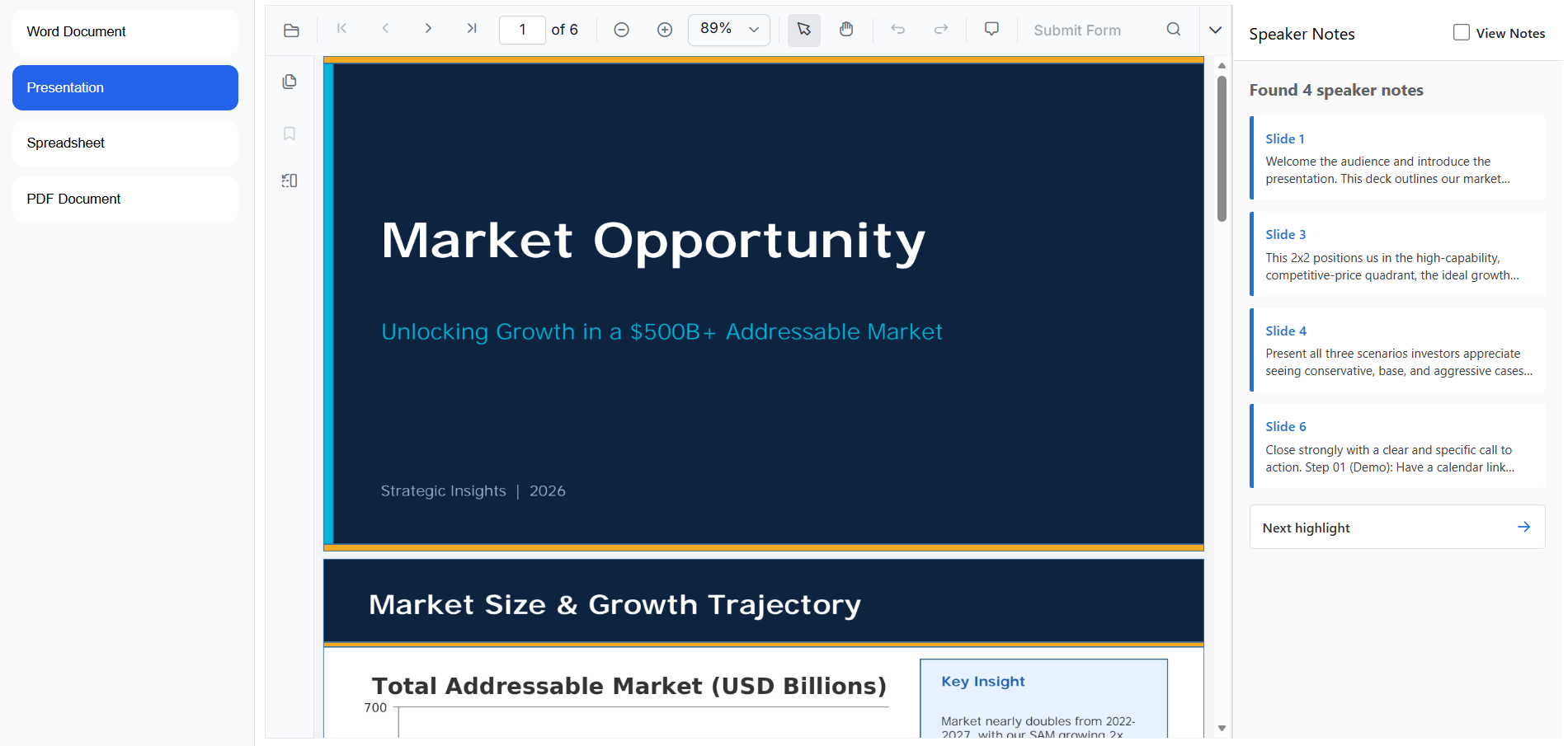 Presentation Demo page