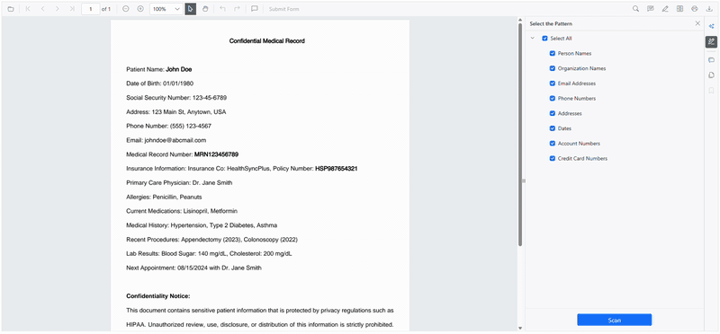 Smart Redaction Demo