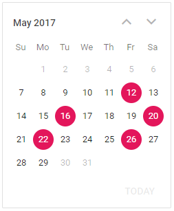 Angular 7 Calendar