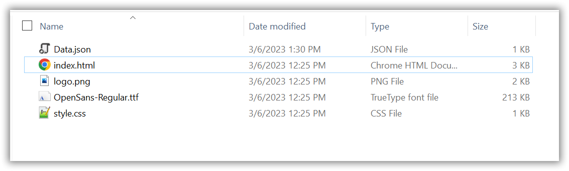 Job offer letter folder structure