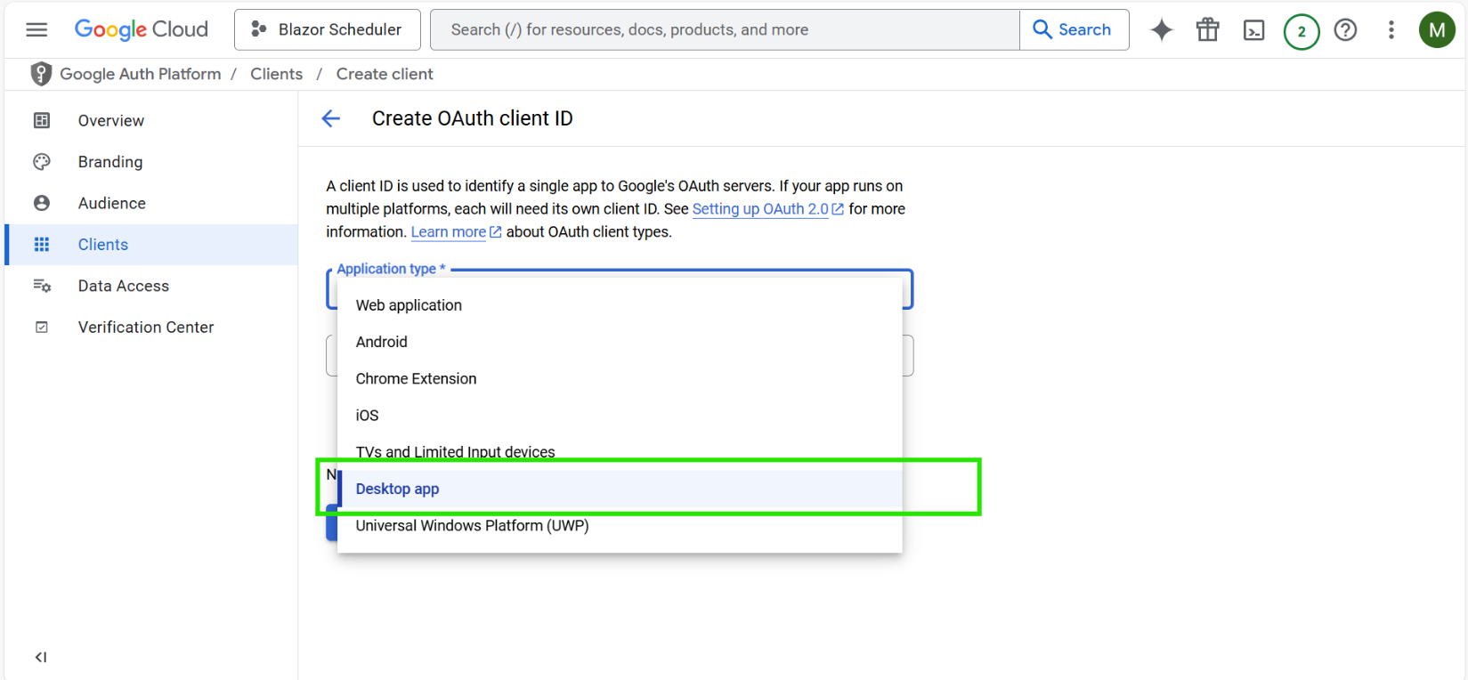 Select Desktop app solution