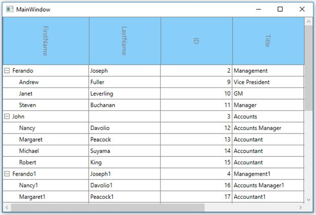 How To Change The Orientation Of Column Header Text In WPF Treegrid ...