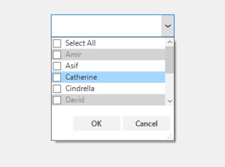 Disable items in ComboBox