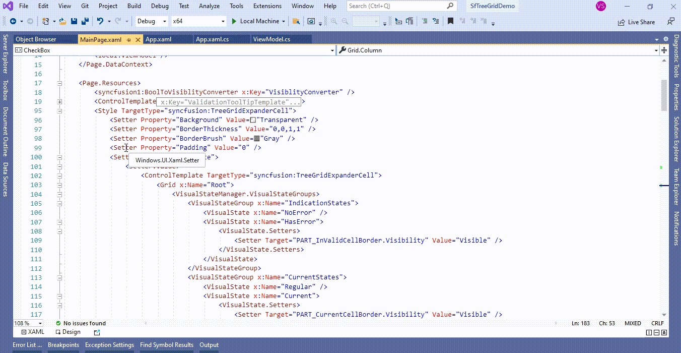 Change the checkbox position in SfTreeGrid