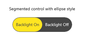 WinUI Segmented Control with ellipse style