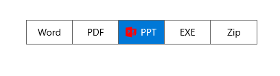 WinUI Segmented Control with ItemTemplateSelector
