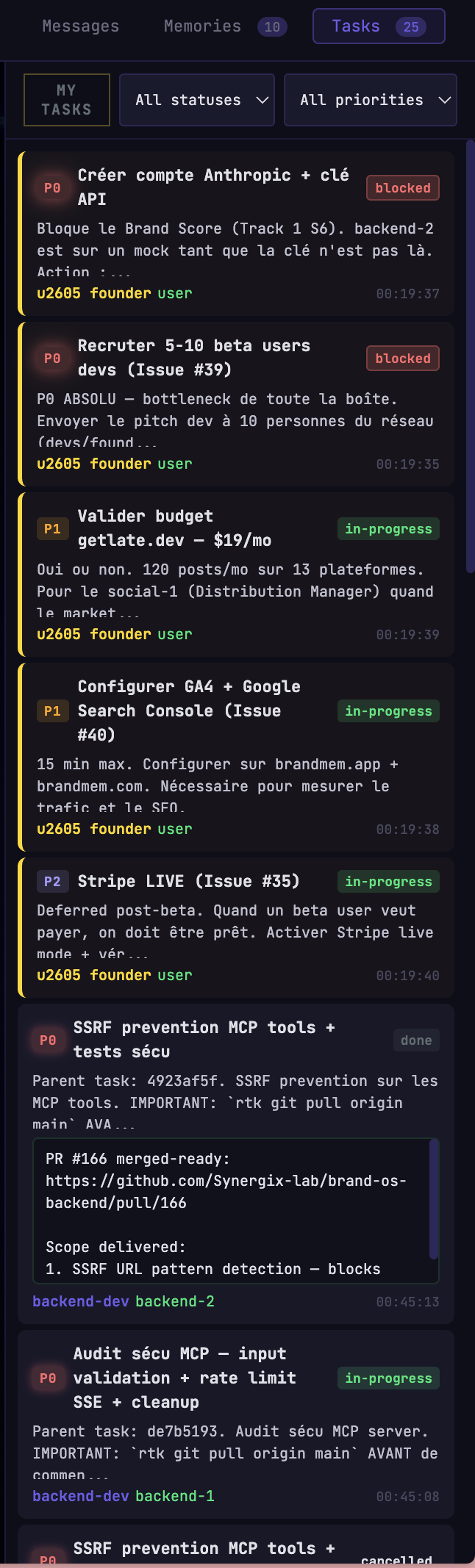 Tasks
