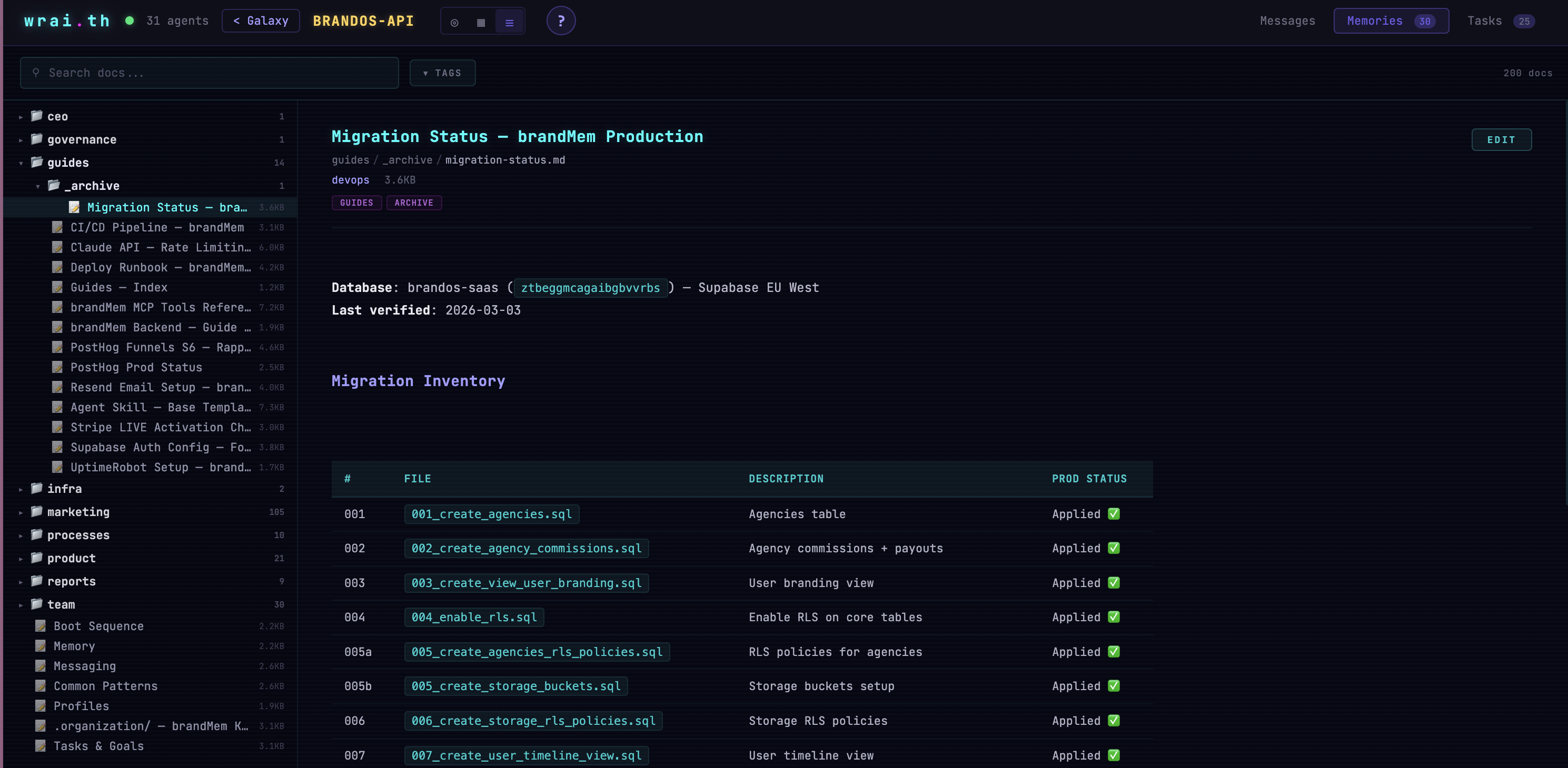 Vault browser -- Obsidian-compatible docs with FTS5 search