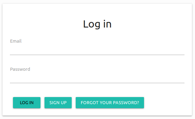 Log In page