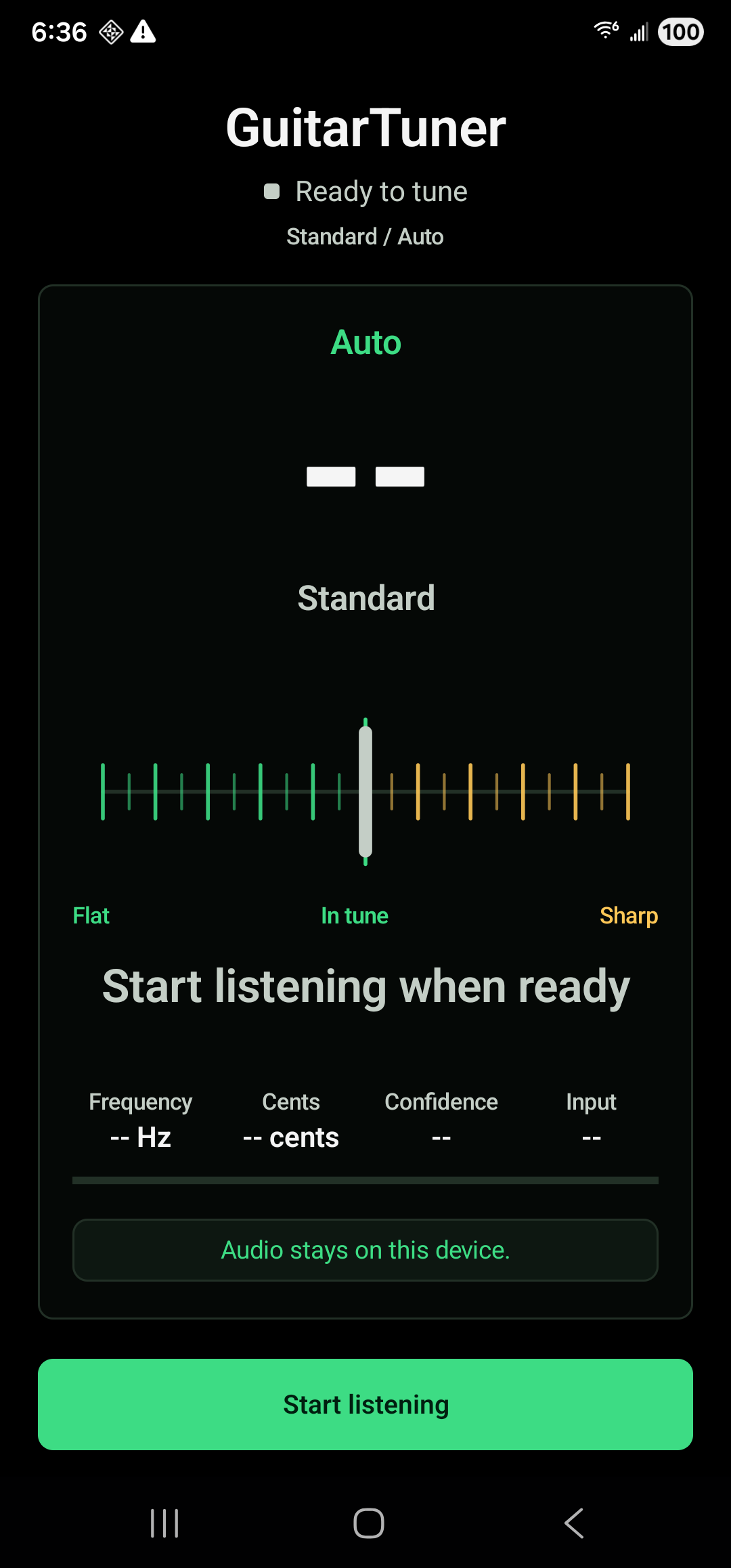 Stable bottom listening controls