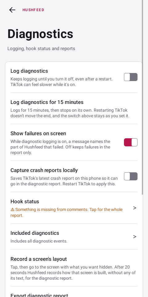 Diagnostics in light mode