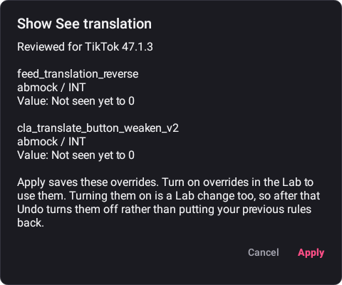 See translation preset showing both gate changes before applying