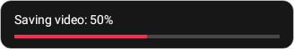 A single video save at 50 percent