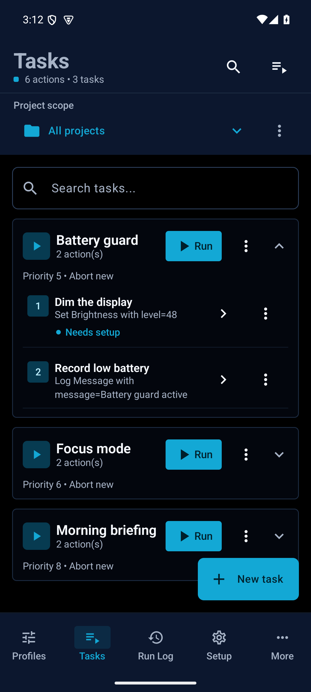 Tasks