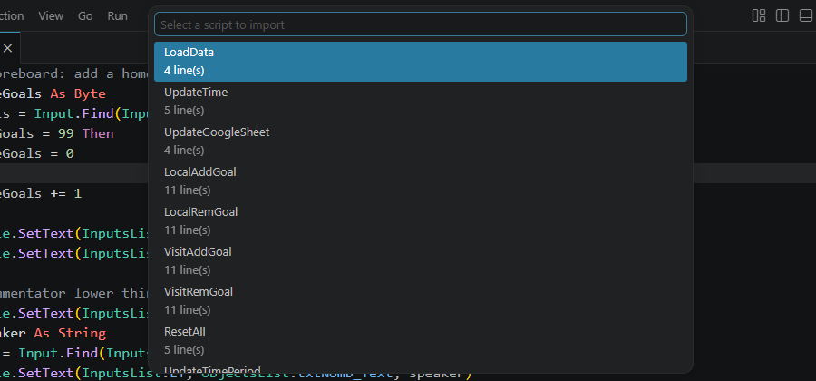 Import Script
