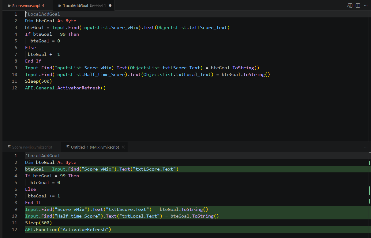 Imported Script
