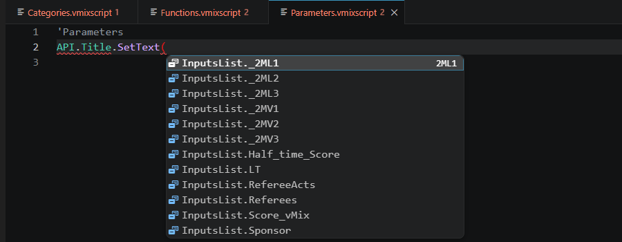 Parameter Completion