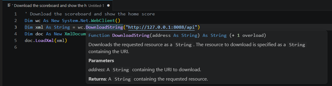 .NET Quick Info on hover