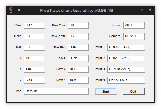 Linuxtrack/Freetrack Test Dialogue