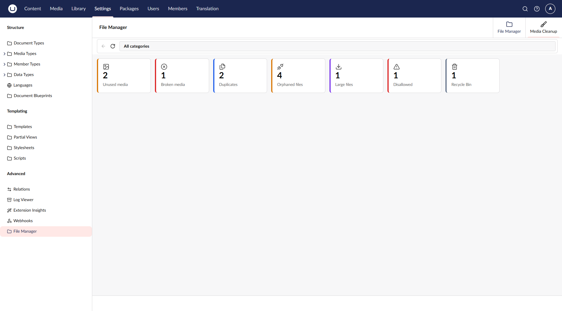 File Manager tab