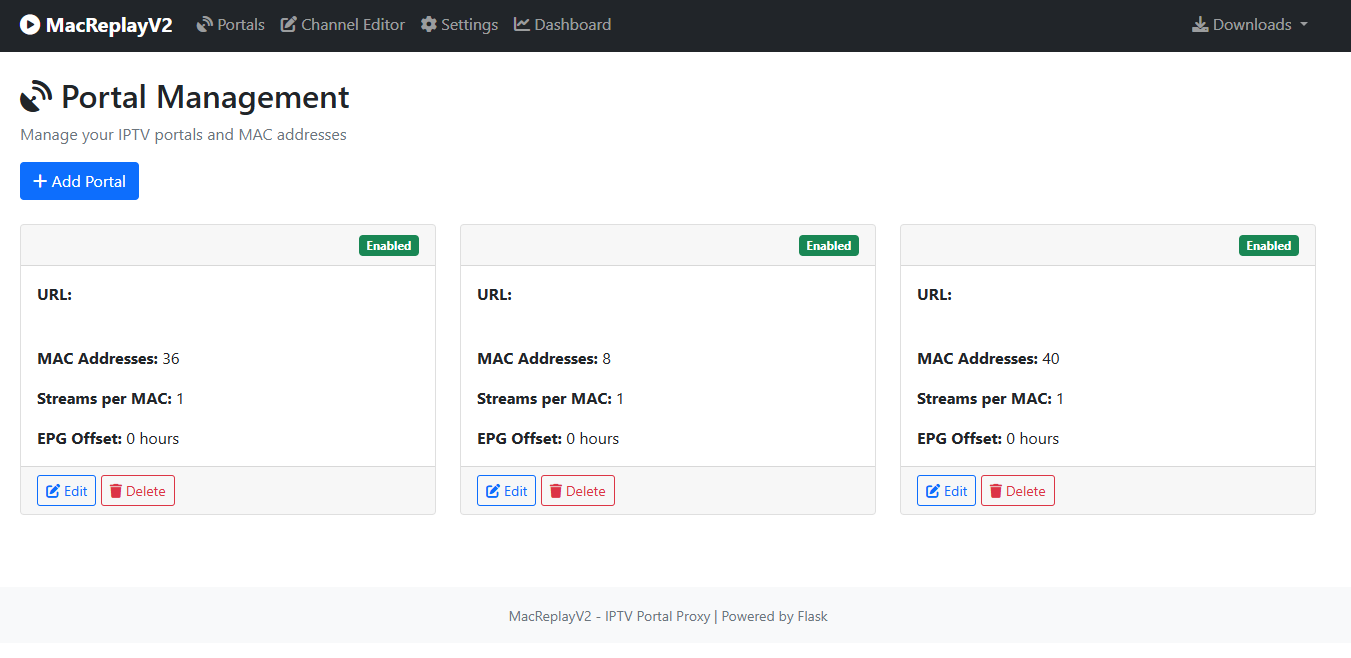 Portals Tab