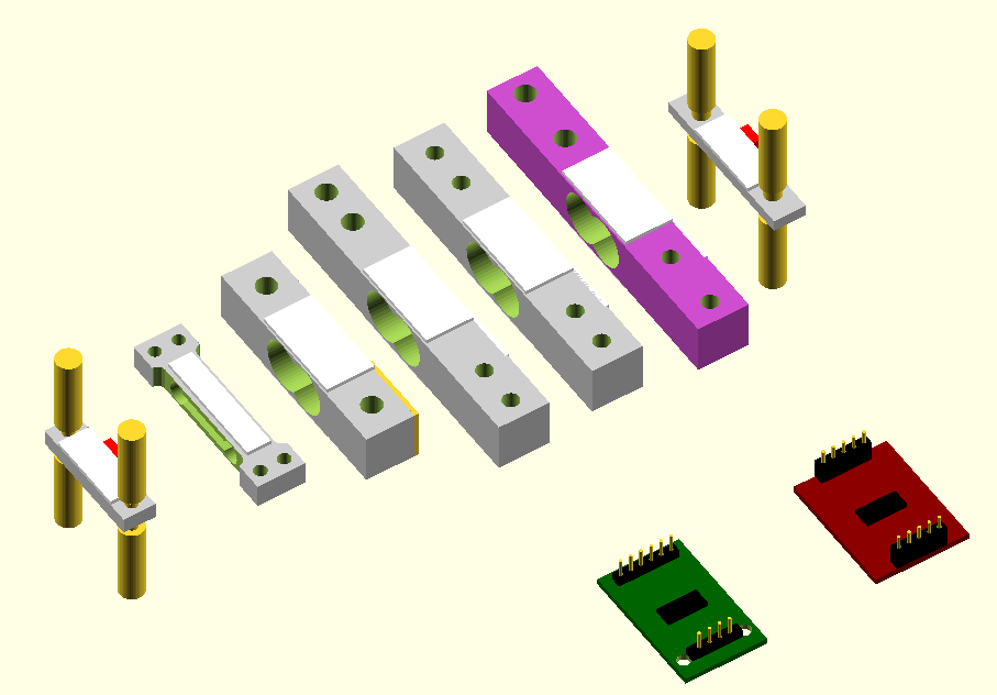 OpenSCAD library of common load cells