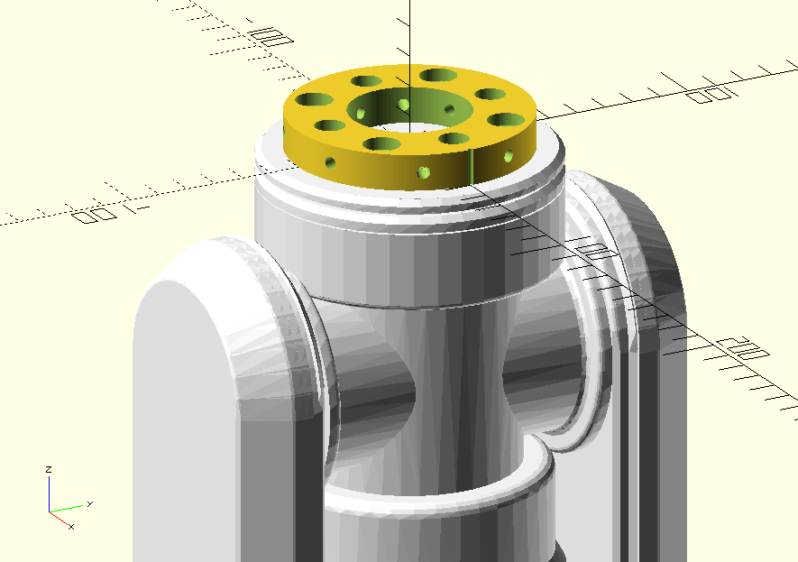 TAMS flange adapter for MHI PA10-6C industrial robot