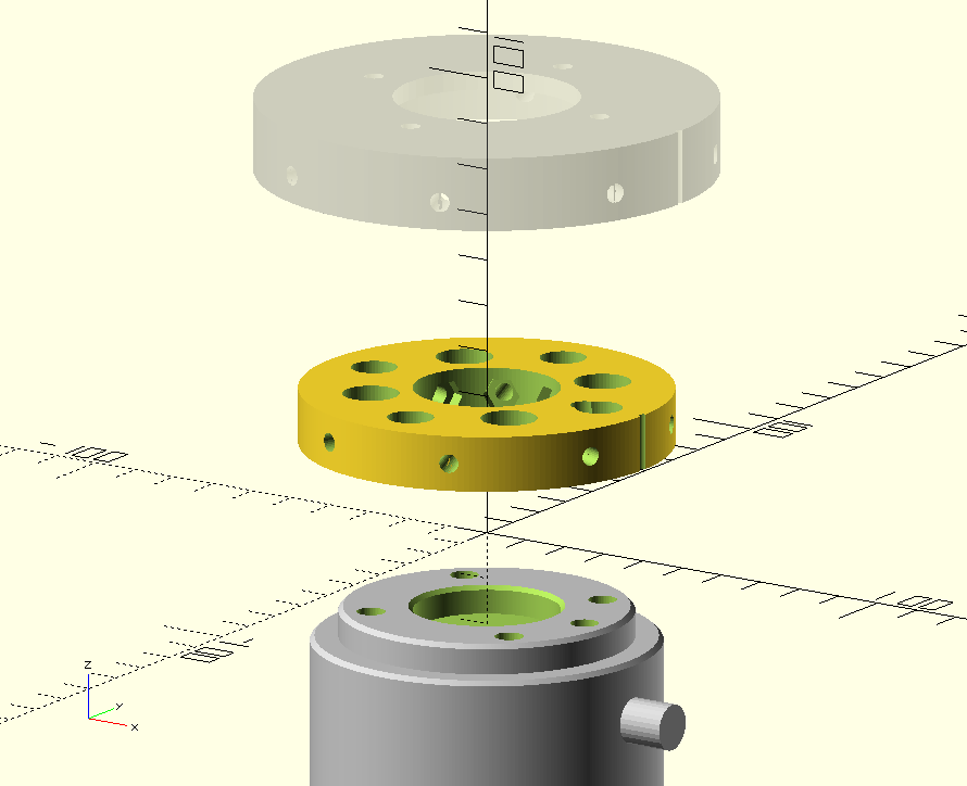 TAMS flange adapter for UR5/UR5e industrial robot