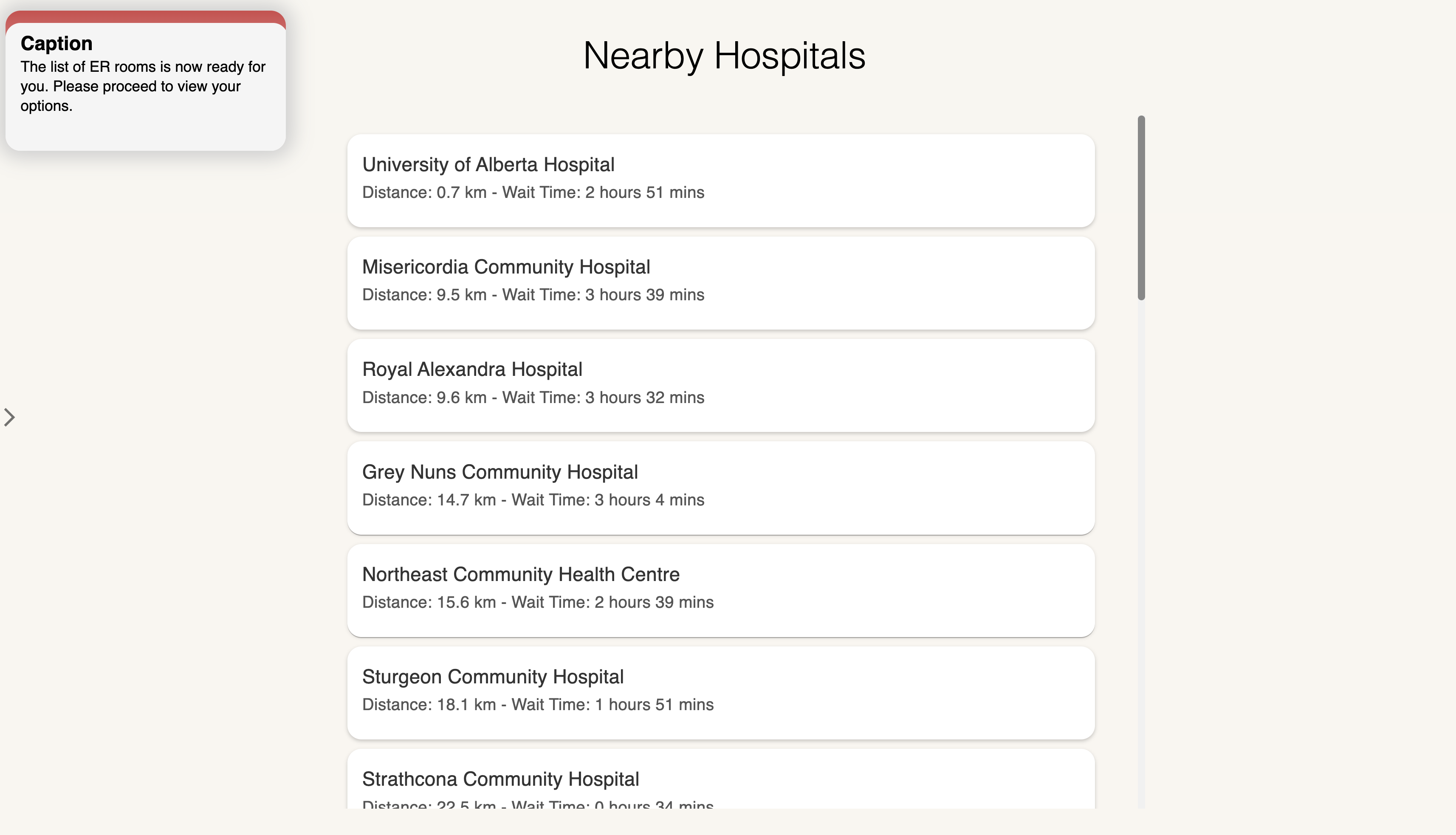 Hospital List