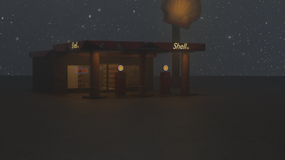 Deserted Gas Station