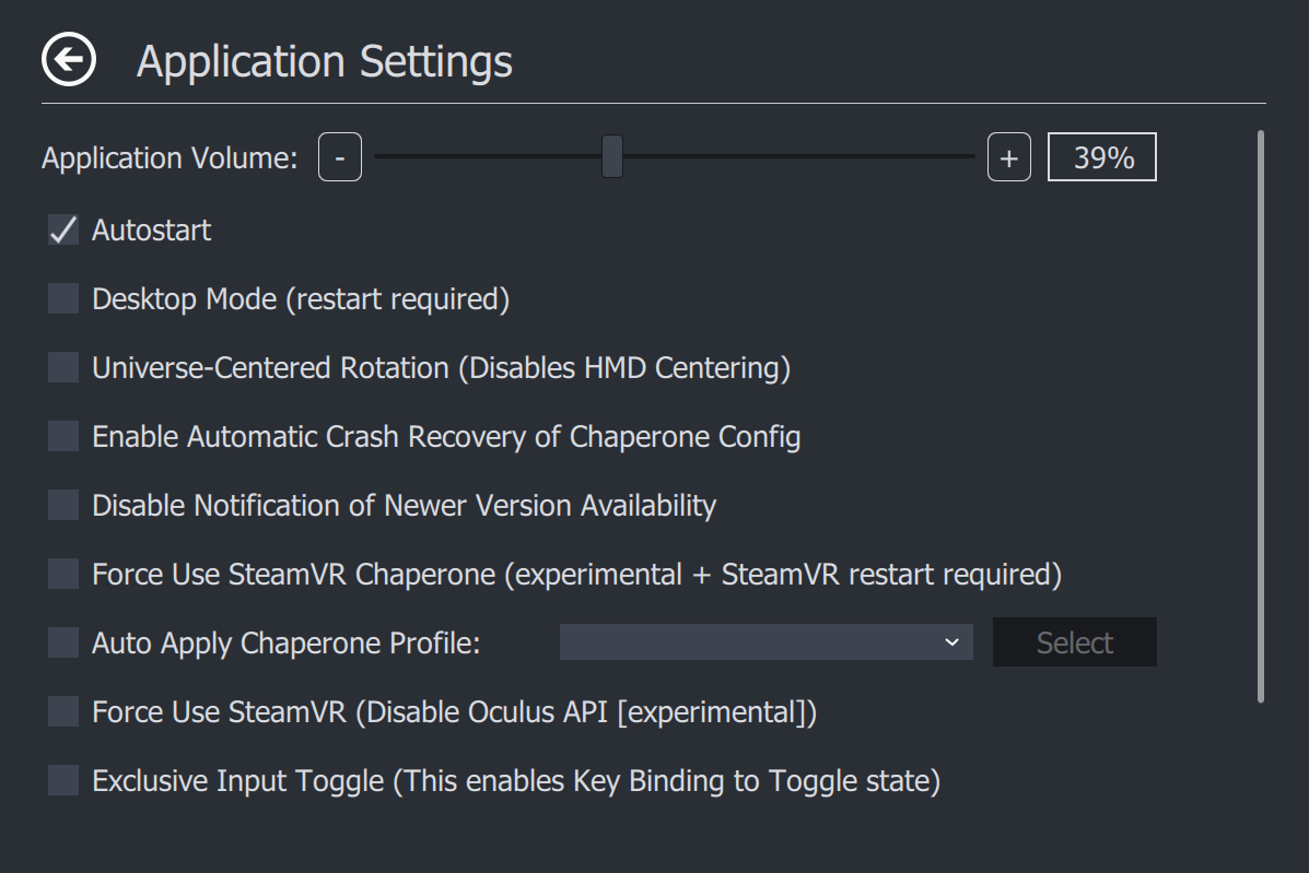 Settings Page