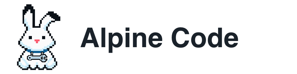 Alpine Code — the snow hare with a wrench necklace