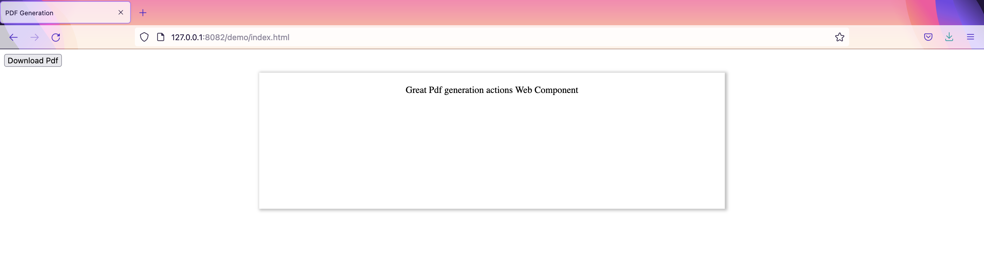 Image of the Web Component