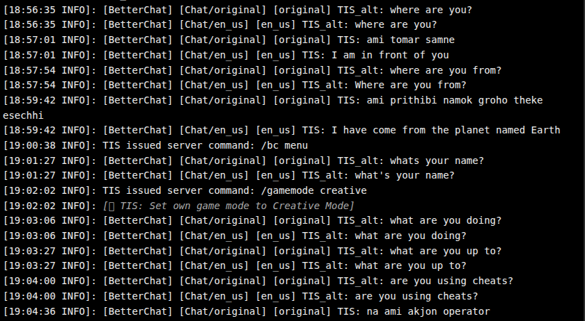 Console log