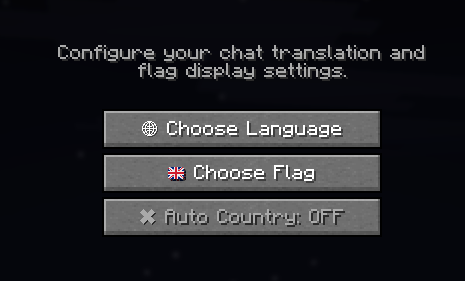 Settings menu