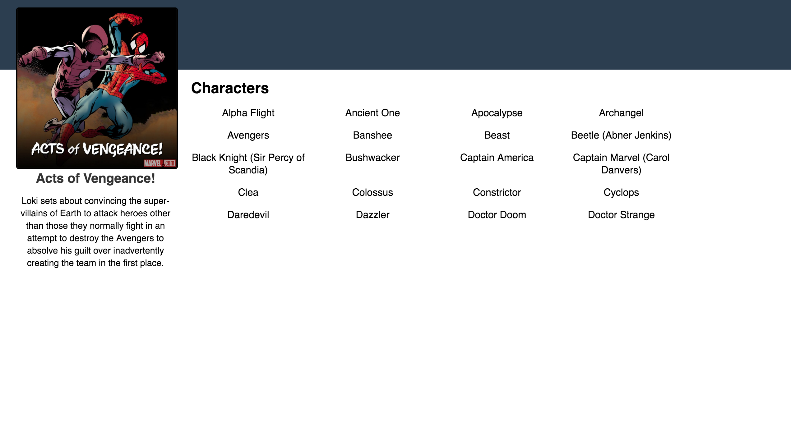 GitHub - nmajors/20-marvel-api · GitHub