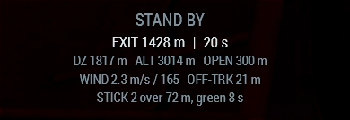 The jump readout on standby