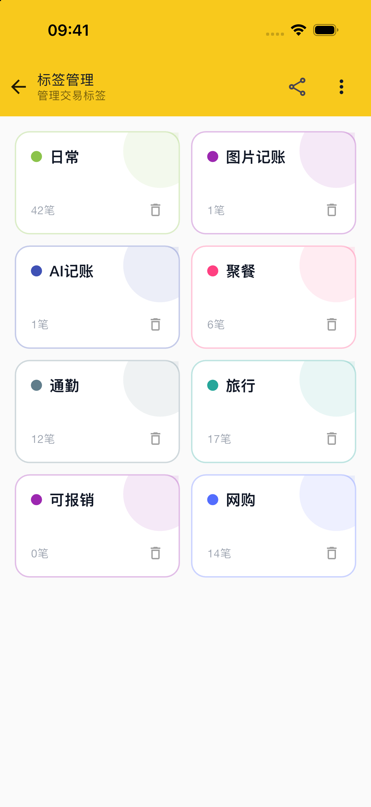 彩色标签