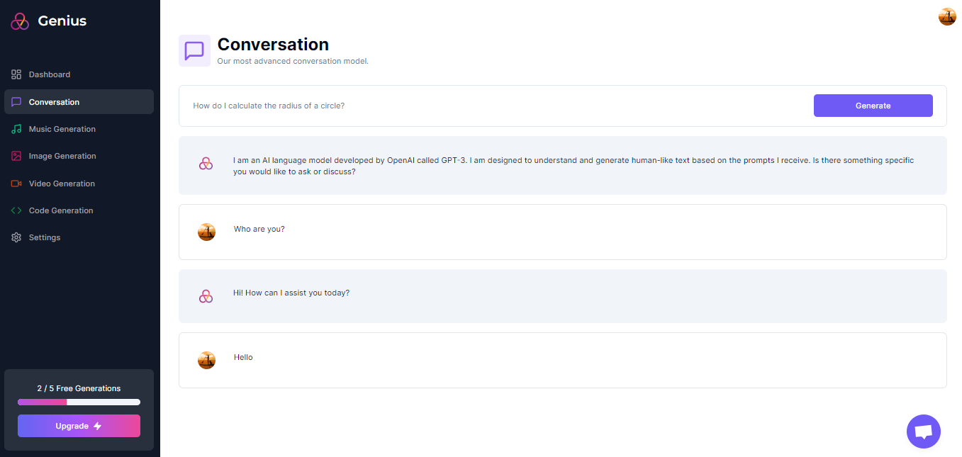 Conversation Page