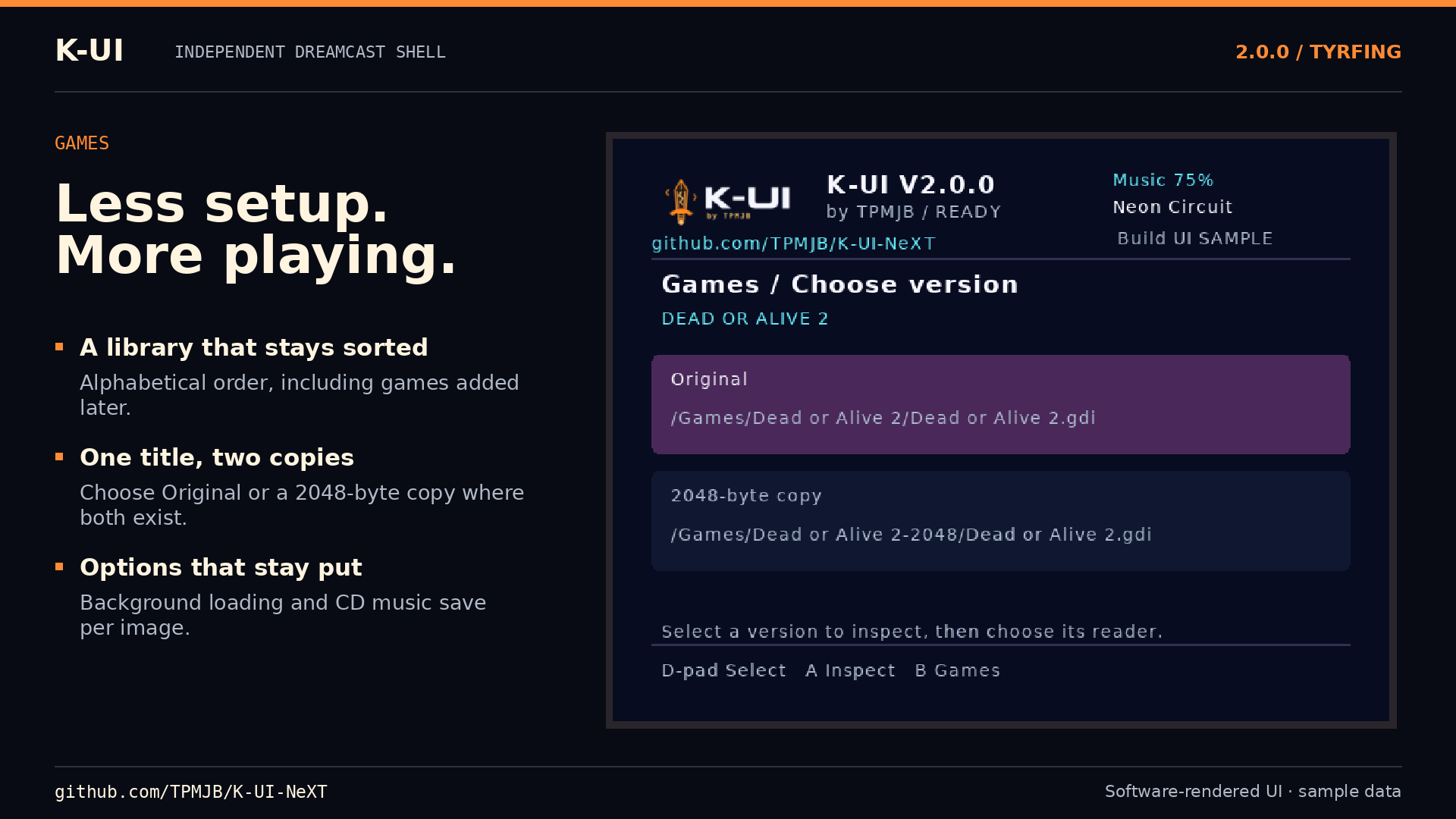 Games feature card with host-rendered UI