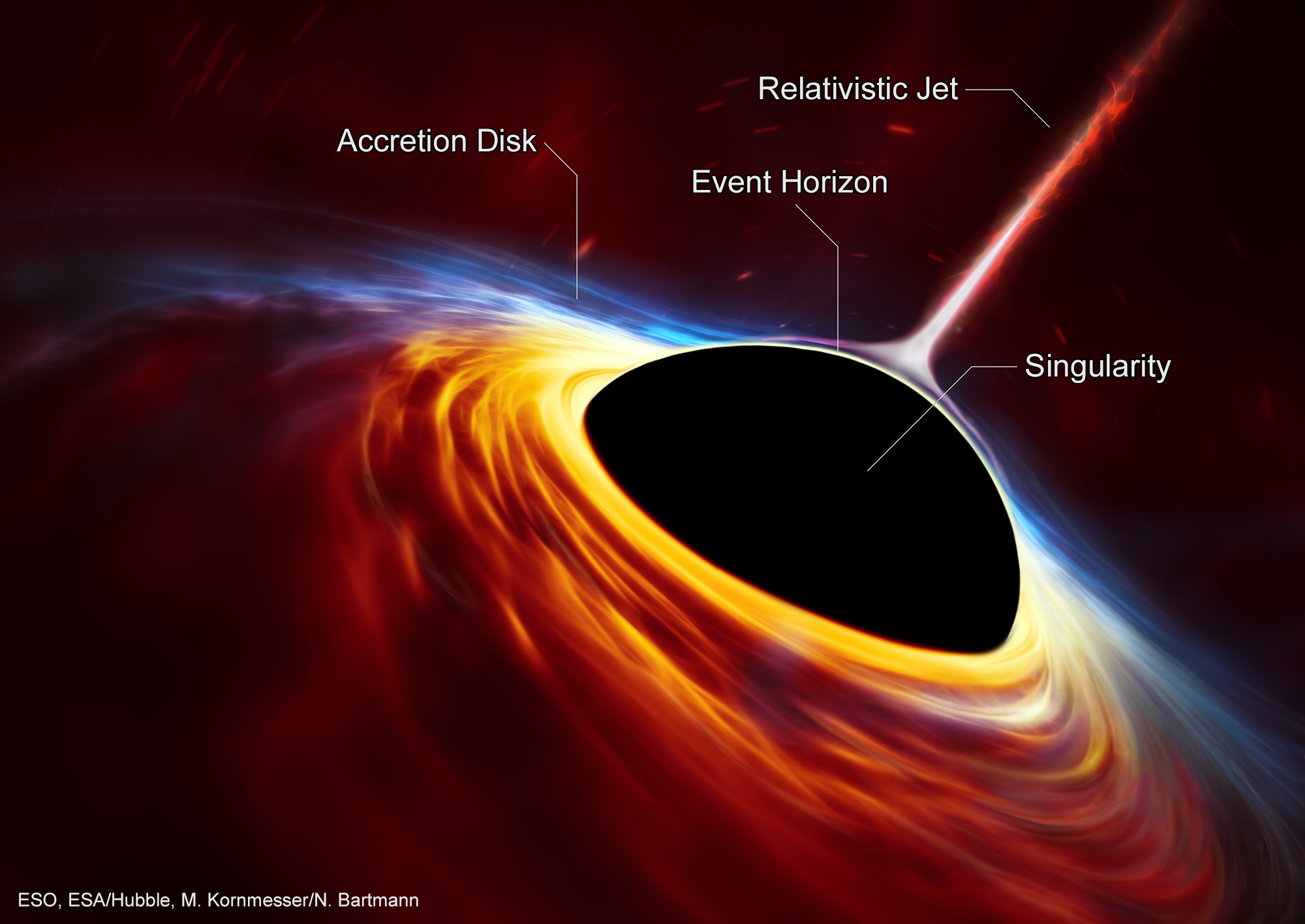 A black hole and its components