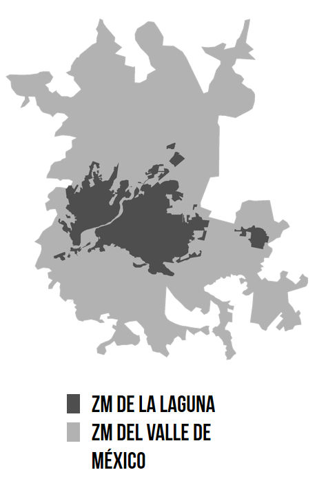ZM La Laguna en comparativa con ZM Valle de México