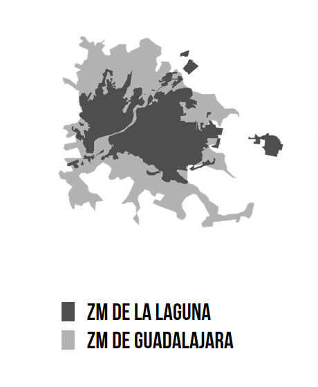 ZM La Laguna en comparativa con ZM Guadalajara