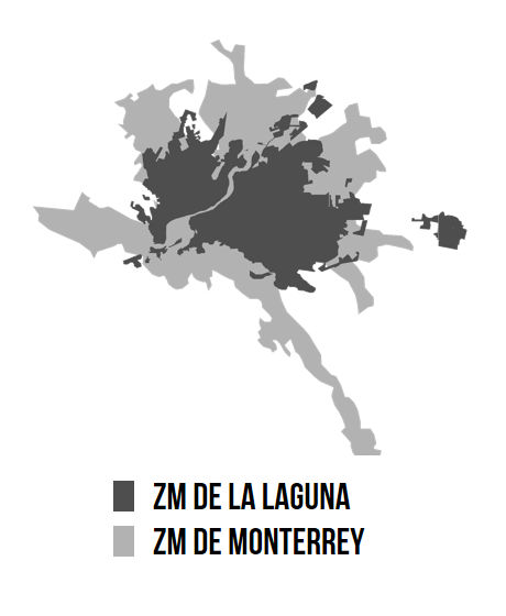 ZM La Laguna en comparativa con ZM Monterrey